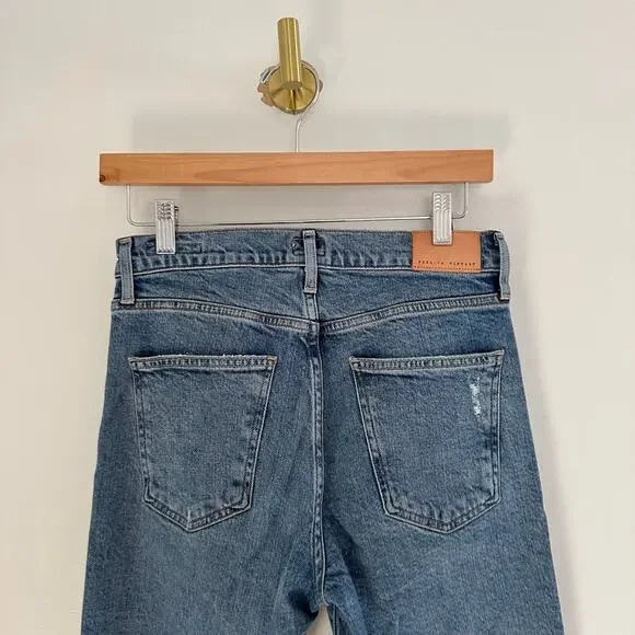 Citizens of Humanity Premium Vintage Harlow Crop Jeans Frayed Hem Light Wash 26 - Picture 12 of 16